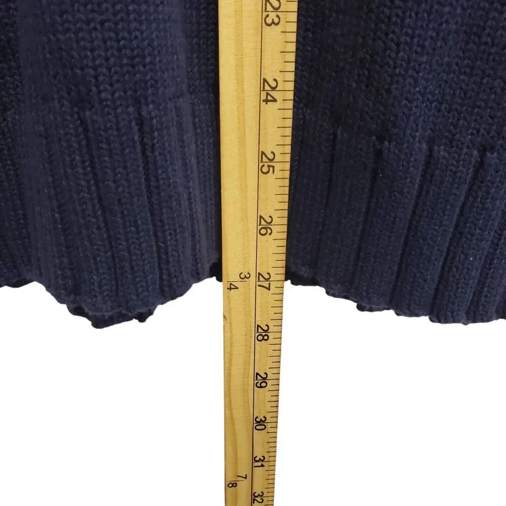 Vintage TOMMY HILFIGER Sweater Adult XL Blue Casual V-Neck Preppy Cotton 90s Y2K
